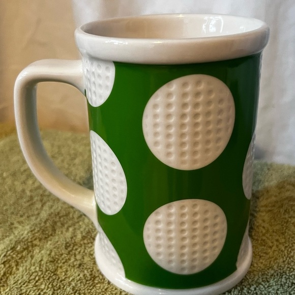 2006 Starbucks Golf Ball Coffee Mug Tea Cup Textured Dimples Green Cup 16 Oz - Picture 3 of 6